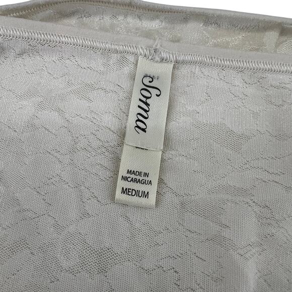 Soma Vanishing Edge Bikini Ivory Lace Womens Medium - Picture 3 of 5